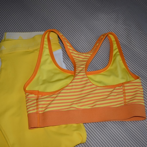 NWOT Champion Orange & Yellow Stripe Sports Bra - Picture 6 of 7